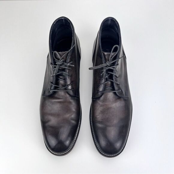 John Varvatos brown leather Oxford shoes main image 5